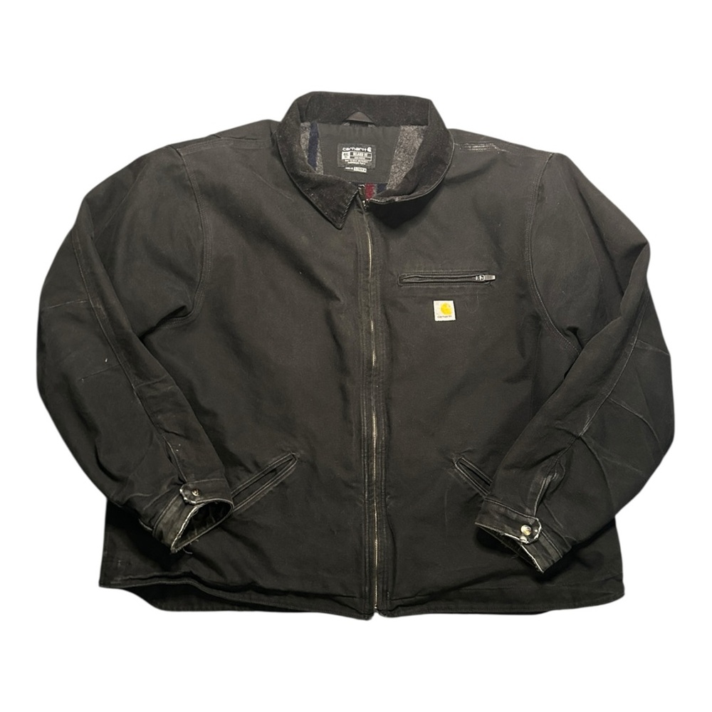 Carhartt Detroit Jacket Black Zip Blanket Lined OJ3828-M Men’s Size 4XL Tall